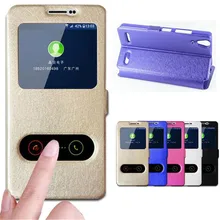 Для lenovo A6010 Чехол-книжка с окошком для быстрого просмотра чехол для телефона s Для lenovo A6000 чехол из искусственной кожи A6010 чехол-накладка для задней панели ПК