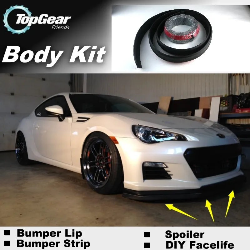 Bumper Lip Lips For TOYOTA 86GT For Subaru BRZ  Top Gear Shop Spoiler For Car Tuning  TOPGEAR Recommend Body Kit + Strip