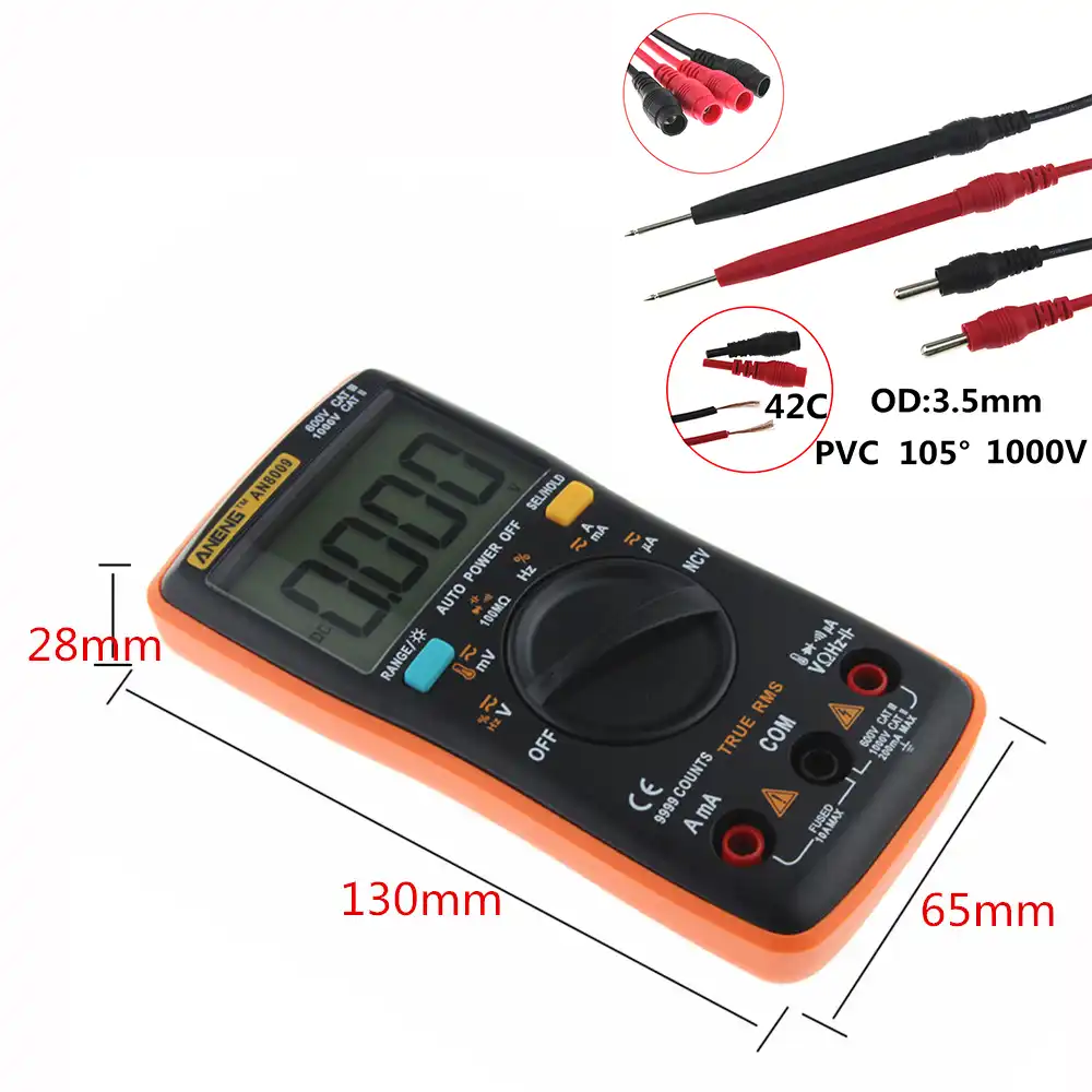 An8002 Digitale Professionale Multimetro Truerms Auto-Range 9999 Zählt