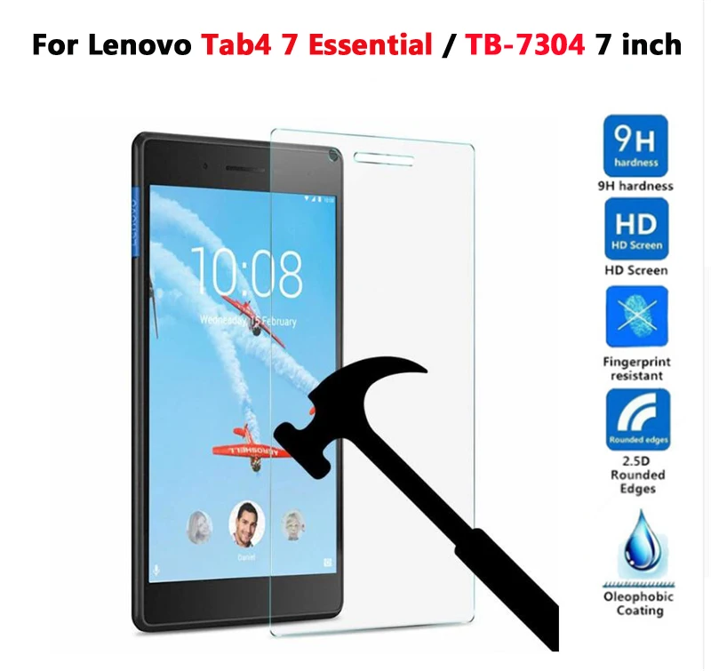 Защита экрана стекло+ чехол для lenovo Tab P8/P10/Tab3 tab4 7 Эфирное/Tab 3 8 Plus Умный Магнитный чехол из искусственной кожи - Цвет: Tab4 7 Essential