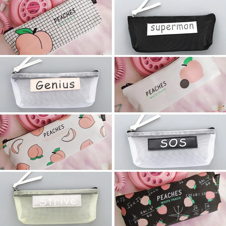 

1PcC 2018 NEW Vegetables School Supplies Pencil Case Kawaii for Student School Cosmetic Bag Women Office Supplies Escolar Canvas