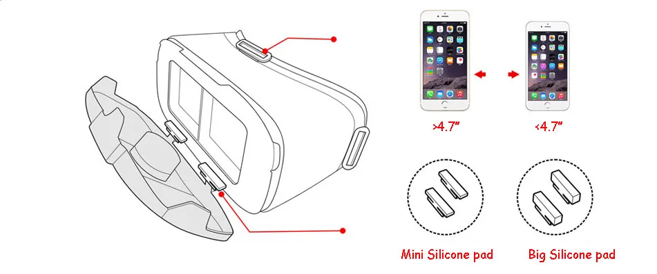 Biosafe VR Box 3D очки с дисплеем 6,3 ''4 K, гарнитура виртуальной реальности, стерео бокс для смартфонов Iphone 7X4,5'' до 6,3''