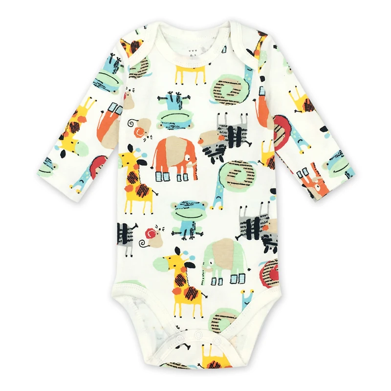 

Baby Boys Girl Clothes Carter Toddler Newborn Babies Bodysuit Long Sleeve Cute Giraffe And Elephant Print Infant Clothing