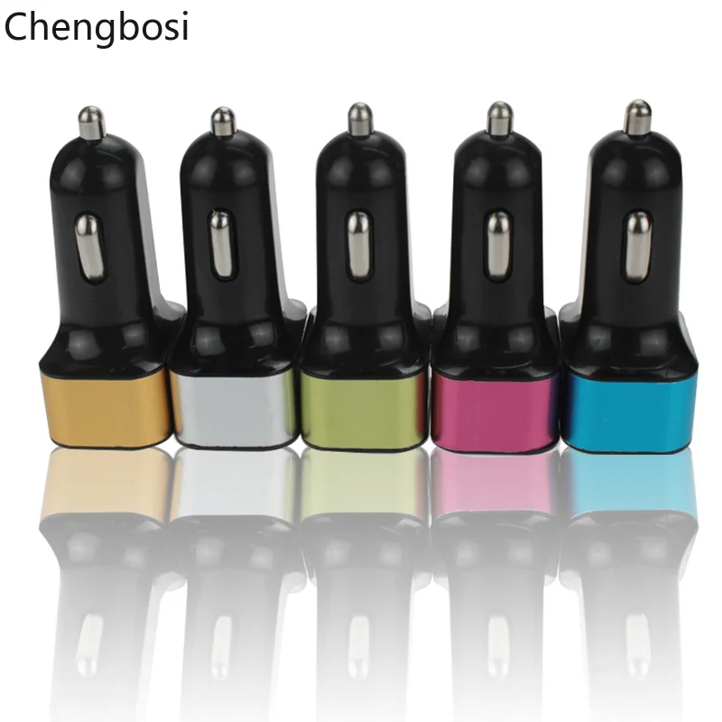 

USB Car Charger 3 Port Phone Charger Adapter Socket 2A 2.1A 1A Car Styling USB Charger Universal For iPhone Xiaomi Samsung