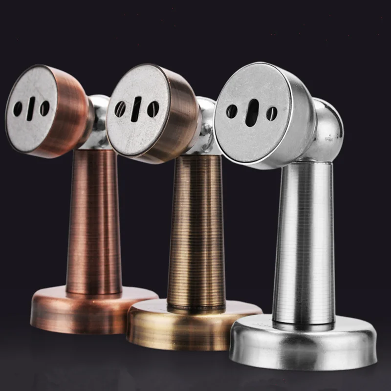 

Magnetic Stainless Steel Magnetic Sliver Door Stop Stopper Holder Catch Floor Fitting With Screws For Bedroom Bathroom Etc