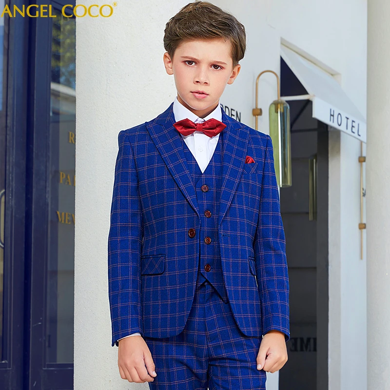 

Christmas Boy Clothes Boys Suits For Weddings Costume Enfant Garcon Mariage Boys Blazer Jogging Garcon 8pcs/Set Terno Infantil