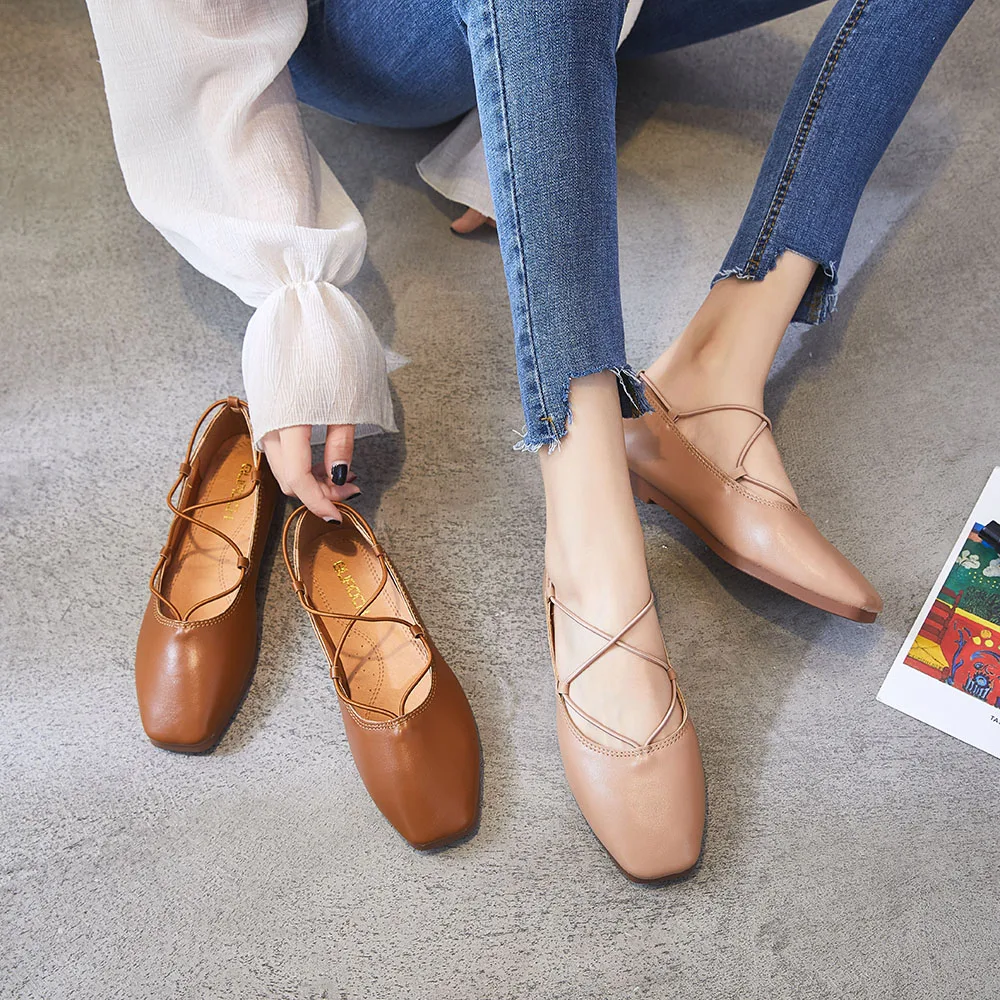 Grand Bouche 2018 Chaussures Nouveau Plat Profonde Sauvage mère Simples Ardoisé Jane kaki Femelle Peu Rétro Femmes Mary wSvxXq