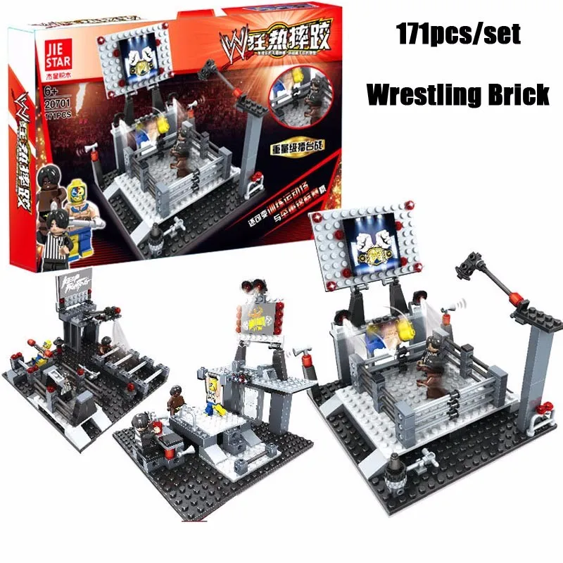 

Oenux WrestleMania Wrestling Weightlifting Gym Model The Wrestler Athlete Figure Building Blocks Bricks Toy For Boy's Gift
