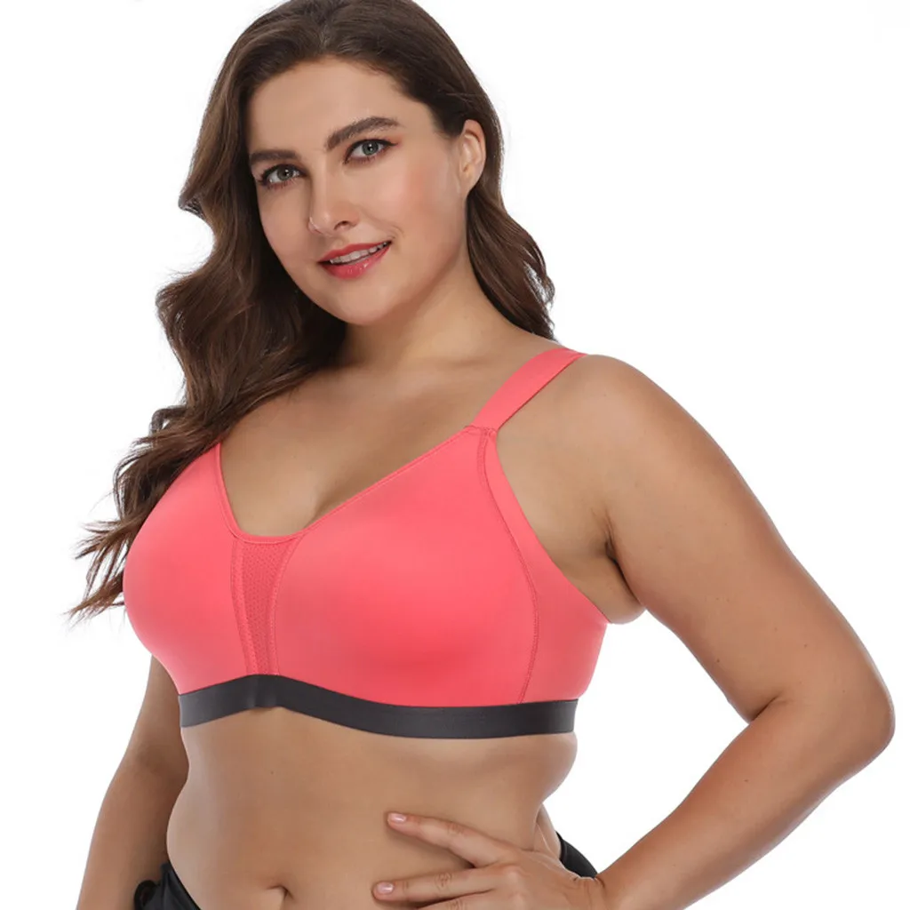MUQGEW spring and summer women plus size bra sexy Women's Plus Size Seamless Active Lifestyle Full Coverage Bra#4