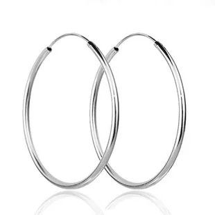 

REETI 925 Sterling Silver Large Hoop Earrings Female Big Round Circle Buckle Earrings Hoop Ear Rings for Ladies jewelry