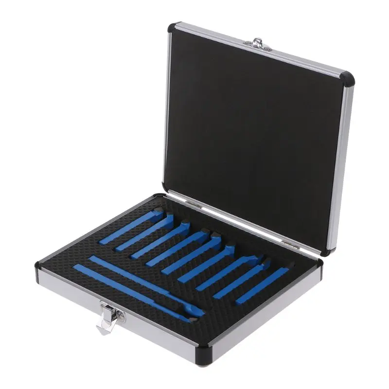 

11pcs Welding Lathe Brazed Tipped Cutter Kit Cutting Bits Metal CNC Lathe Tools -hol