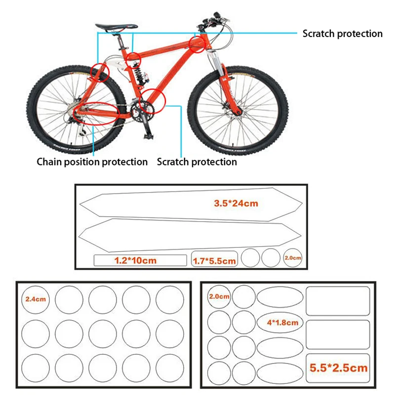 Защитная пленка для велосипедной рамы против царапин, съемная лента для поверхности, прозрачная защитная пленка для велосипеда