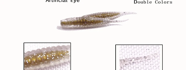 Micro Fishing Japan Worm Swimbait Jigging Fishing Head Soft Lures 24pcs 4cm 0.4g Shad Fly Fishing Silicon Fishing Lure (6)
