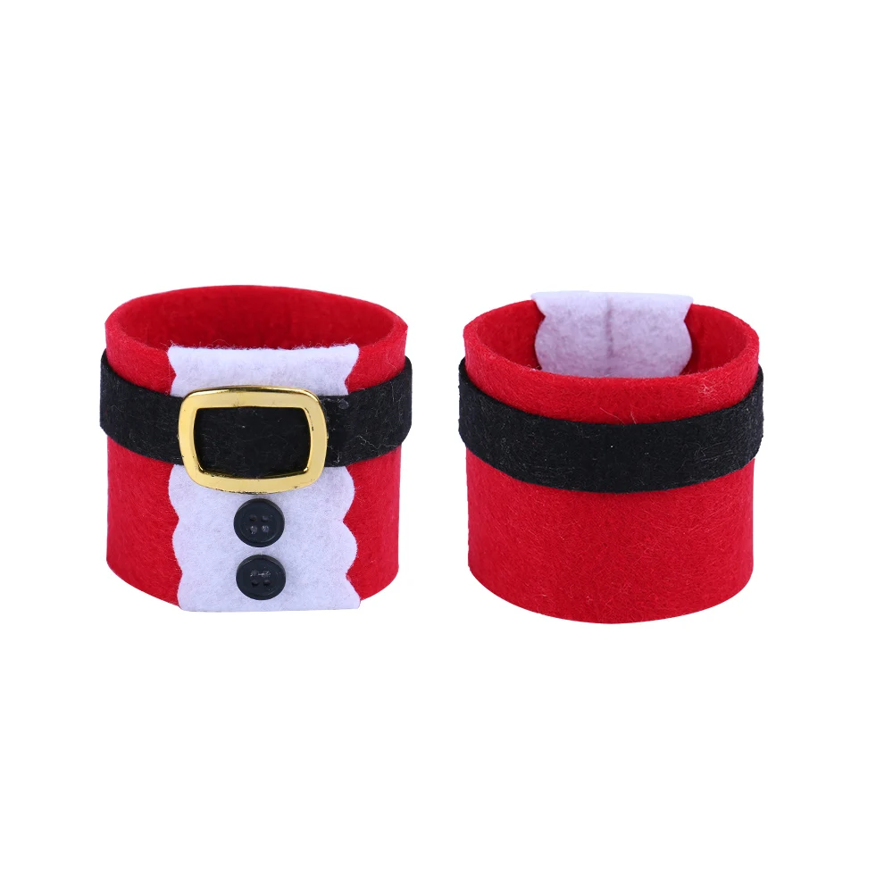 Christmas Button belt Napkin Rings Holder for Party Banquet Dinner Table Decoration/Wedding Ornament 40%off | Дом и сад