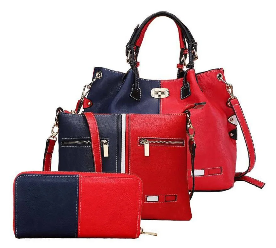 

PU Leather Women Bags 3pcs Set Women Handbags Purse Cultch Composite Messenger bag Leisure Tote Sac High Quality