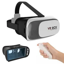 High Quality Google Cardboard VR BOX Virtual Reality 3D Glasses For 4.7-6.1 inch smartphone Samsung + Controller+Film Wholesale