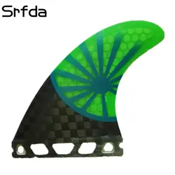 Srfda Лидер продаж для серфинга FIN для будущих box surf fin с стекловолокна углеродного материала SUP серфинг ласты SIZE-M