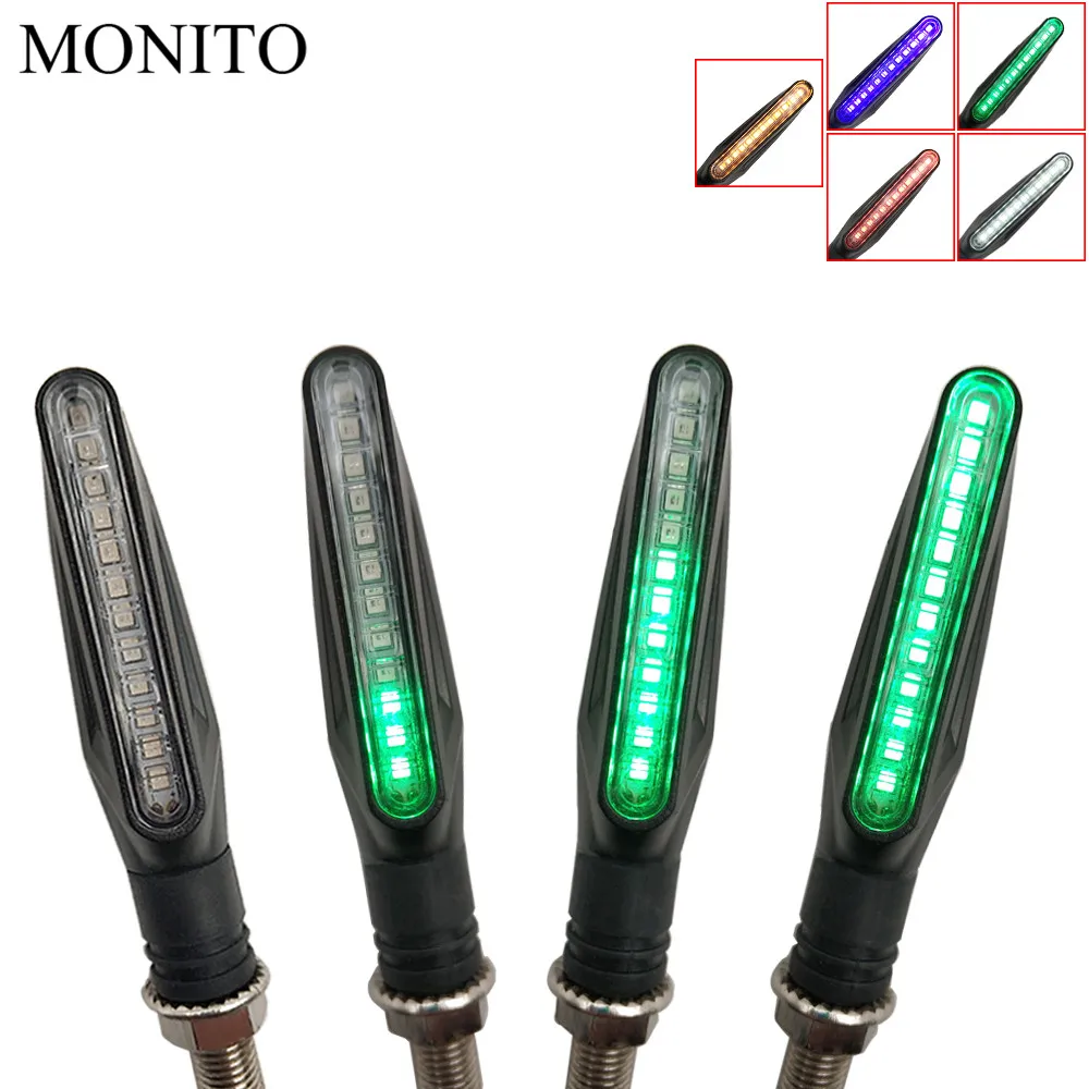 

motorcycle flowing water flicker led motocross turn signal light lamp For Suzuki GSX650F HAYABUSA GSXR1300 SV1000 TL1000 GSR600