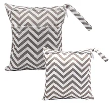 2 шт./компл. Многоразовые водонепроницаемые модные принты тканевые влажные сухие пеленки сумка двойной карман тканевая ручка коляска Подгузники Сумки Droppshiping