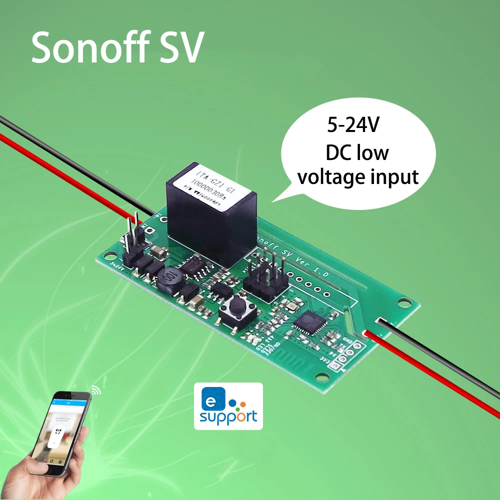 Sonoff SV безопасный Wi Fi переключатель напряжения беспроводной модуль синхронизации