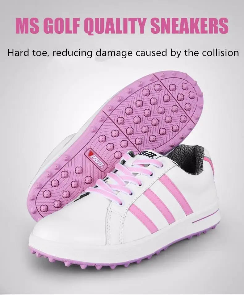 PGM Женская обувь для гольфа уличные дышащие кроссовки для гольфа женские резиновые женские туфли для гольфа водонепроницаемые туфли для гольфа без гвоздей