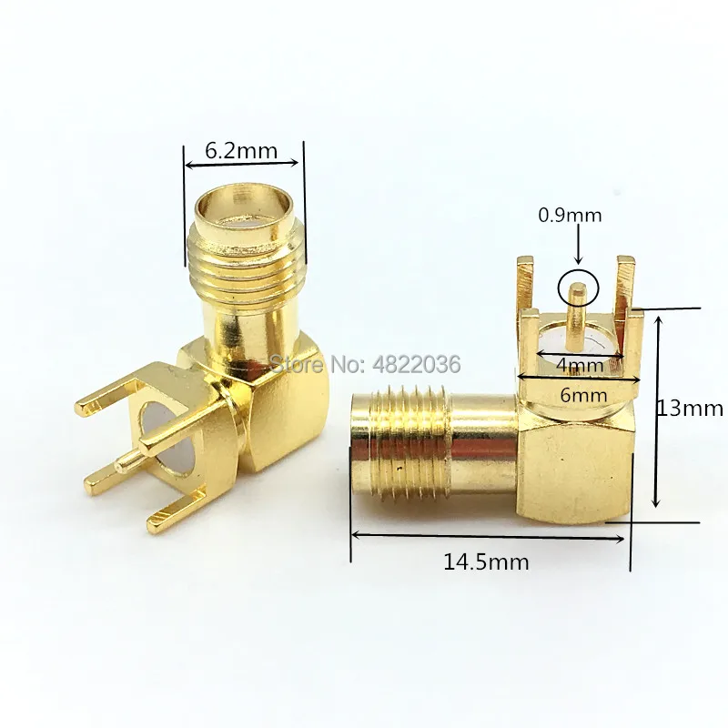 2/5/10 шт 1,6 мм внутренний разъем SMA припоя гайка край PCB зажим прямые крепление Позолоченные RF разъем под прямым углом муфта для паяльника