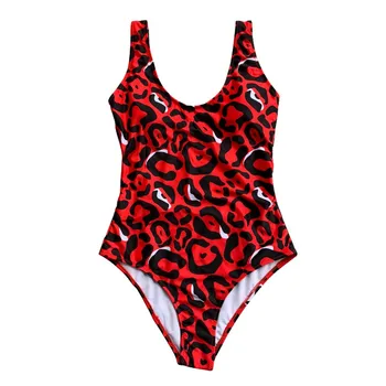 

Sexy Leopard Padded Bodysuit for Women Beach Swimwear Sexy Backless Brazilian Biqiuni Bathing Suit Body Overalls for Women