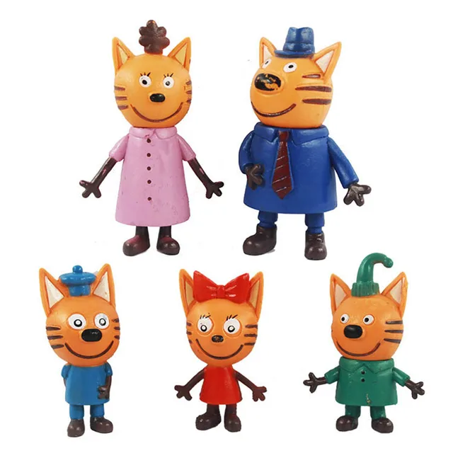 5pcs set three cats
