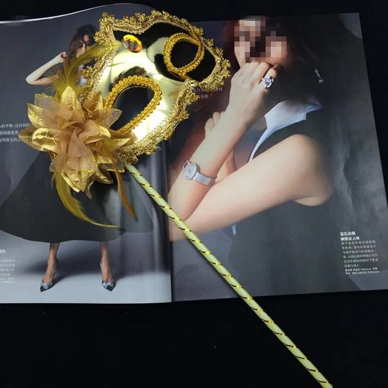 Принцесса блесток Венецианский мяч маски маскарад маска цветок ручной глаз маска для танцевальной вечеринки ночной клуб карнавал парад - Цвет: 21