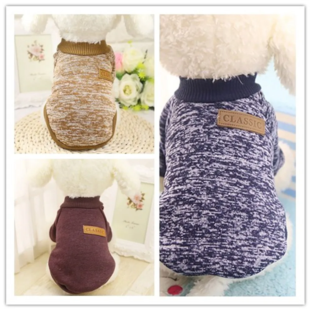Buy 3 Colors Pet Dog Sweater Wool Fleece Pullover