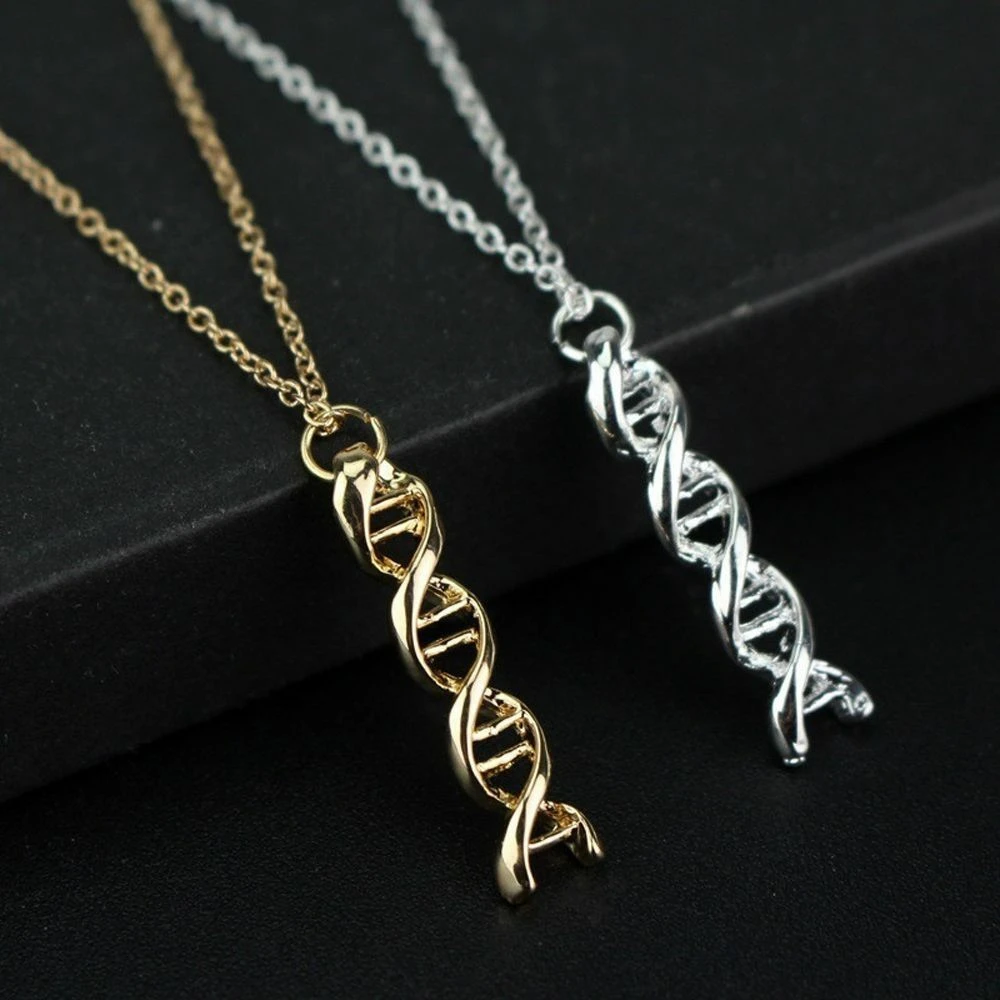 

New Arrival Science Jewelry DNA Necklace Biology Jewelry Molecule Necklace Accessories for Women Brand Jewelry Hot Sale