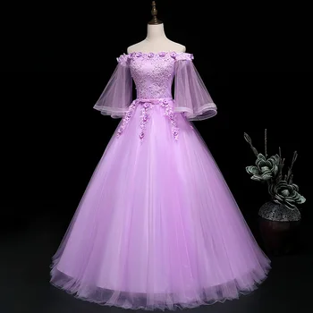 

Ball Gown Quinceanera Dresses With Half Sleeves Vestidos De 15 Anos Soft Tulle Prom Dress For Girls Plus Size quinceanera kjole
