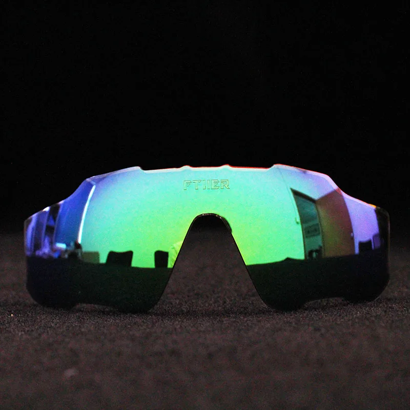 Full red blue green Polarized or Photochromic Replacement Lenses Cycling Glasses Eyewear Sport Bicycle- Not include frame - Цвет: 3-full green