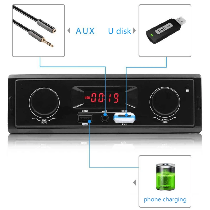 1 комплект K501 Автомобильный MP3-плеер 3USB Быстрая зарядка автомобильный fm-плеер