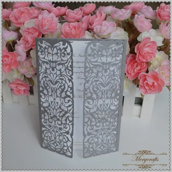 

laser cutting elegant unique chinese wedding invitation card