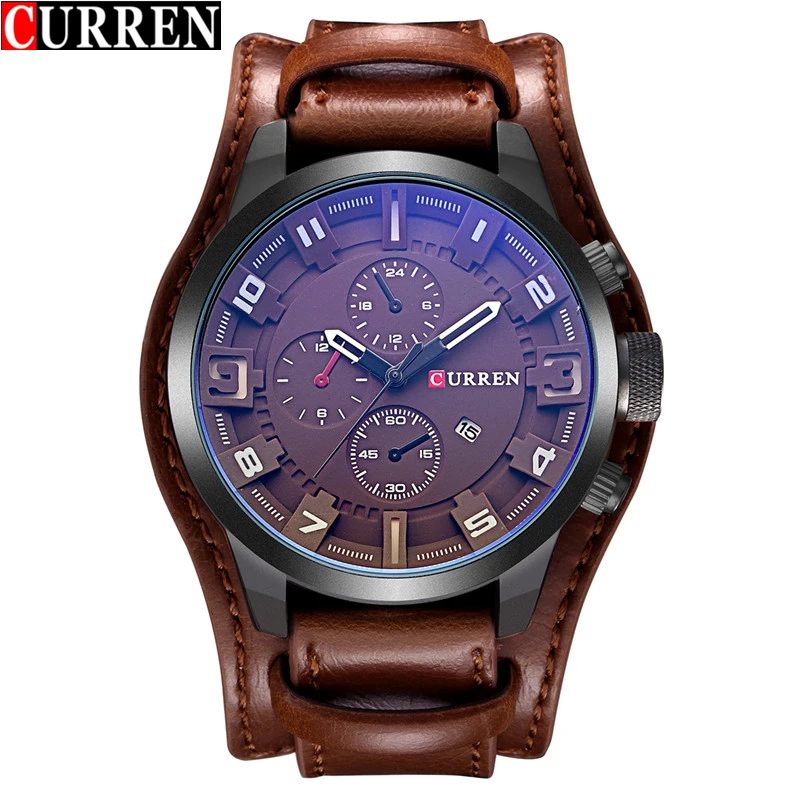 2017 CURREN Men's Quartz Watches Luminous Analog Date Clock Man Army Military Wrist Watch Luxury Br