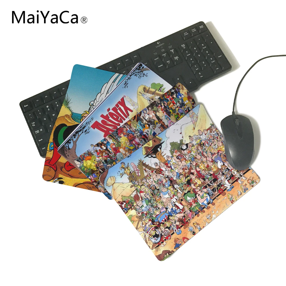 Us 199 Maiyaca Asterix E Obelix Personalizzato Tappetino Per Il Mouse In Gomma Morbida Gioco Fai Da Te Personalizzato Mouse Pad No Bordo Overlock