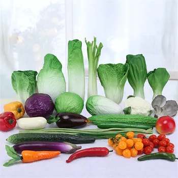 

Random Sent 1 Piece Creative Artificial Vegetables PU Artificial Cucumber Carrots Fake Decorative Cute Dining Table Decoration