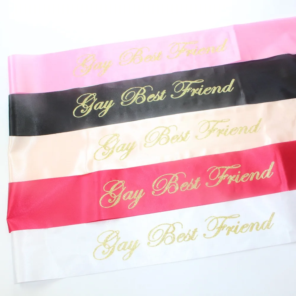 Gay best friend Letter Wedding Bridal Shoulder Straps Team Favor Etiquette Sash Events Supplies | Дом и сад