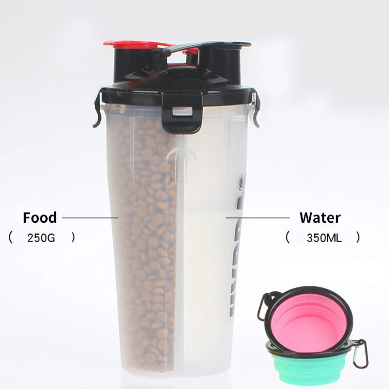 Pet Dog Feeder Anti spill Travel Cups Feeding Water Food Bottle Pets