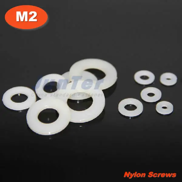 

100pcs/lot DIN125 M2 Nylon Flat Washer