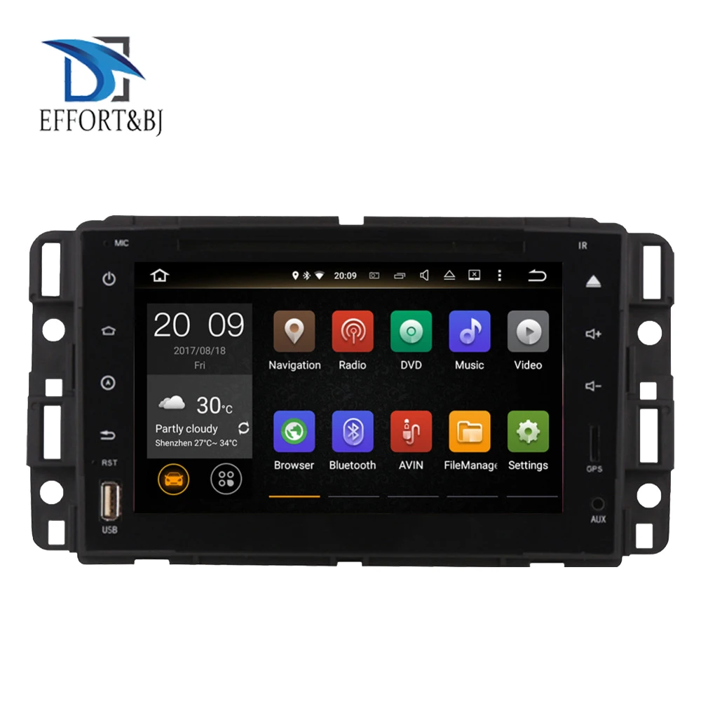 Полный сенсорный Android 9,0 Восьмиядерный 4 Гб ОЗУ для GMC Yukon/Tahoe/Acadia/Buick Enclave/CHEVROLET Suburban2007-2012 dvd-плеер автомобиля BT