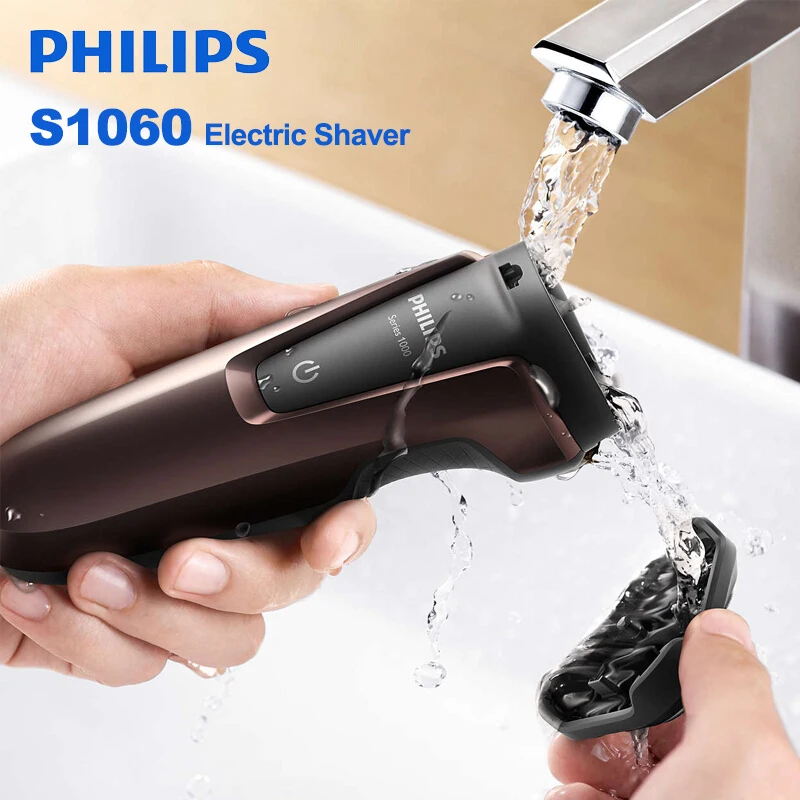 Philips S1060 электрическая бритва ротационный перезаряжаемый моющийся станок для бритья с тремя плавающими головками для мужчин бритва