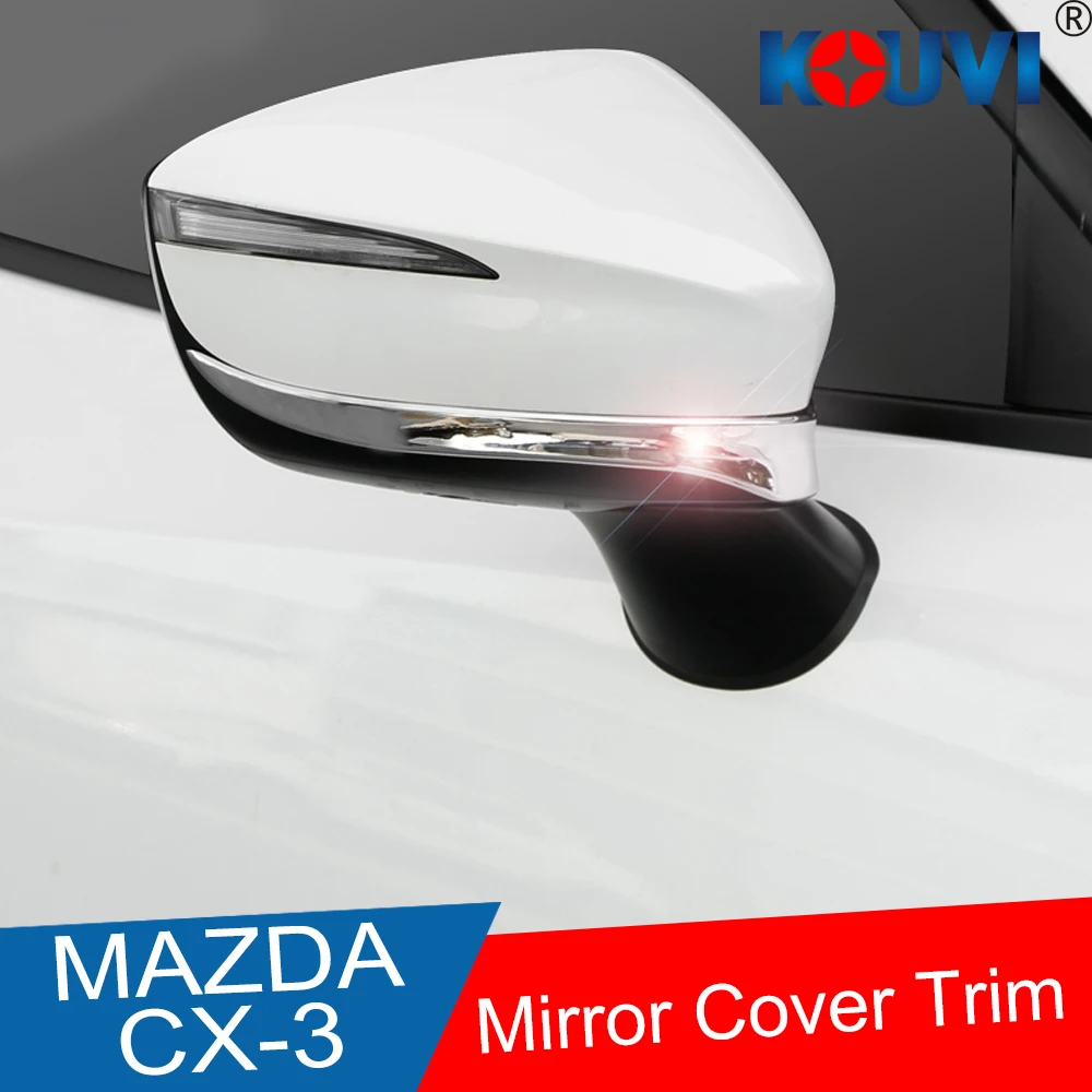 

KOUVI ABS chrome car accessories rearview side mirror cover cap trim For Mazda CX-3 CX3 2015 2016 2017