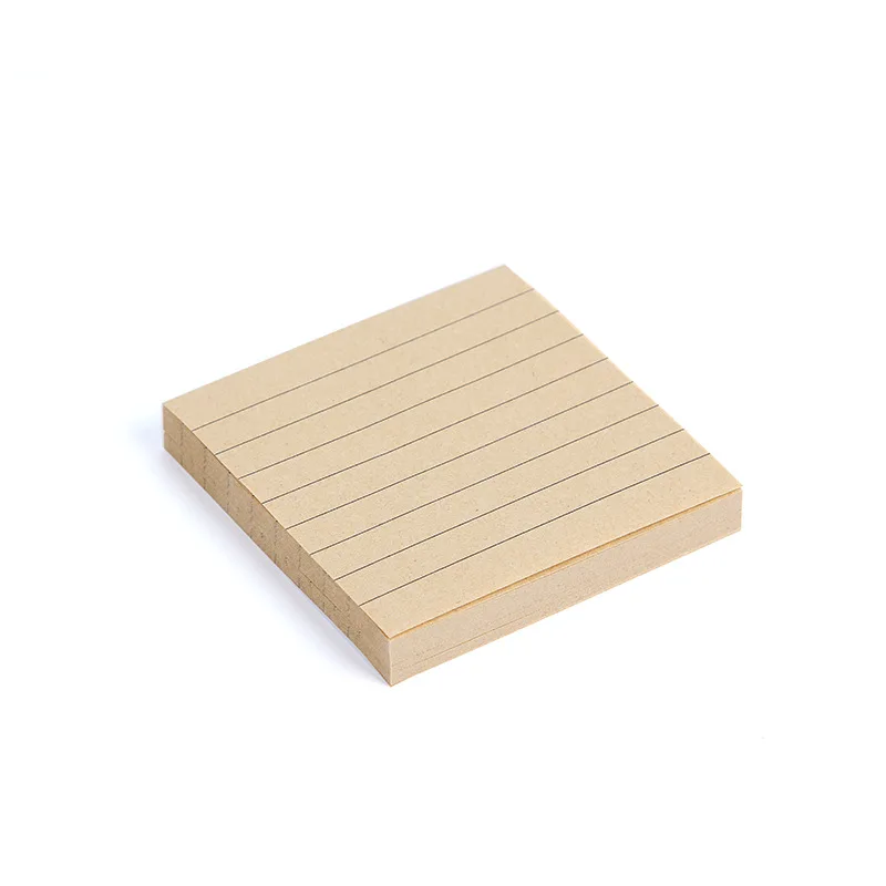 Kraft paper Простая крафт-бумага квадратная блокнот для заметок студенческое сообщение Примечание N Times липкие школьные офисные канцелярские принадлежности 1 шт - Цвет: Kraft paper