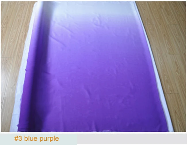 Градиент имитированный шелк mateiral 30d шифоновая ткань для платья 2 тона ткань для танцевальной одежды свадебная ткань метр - Цвет: 3 blue purple