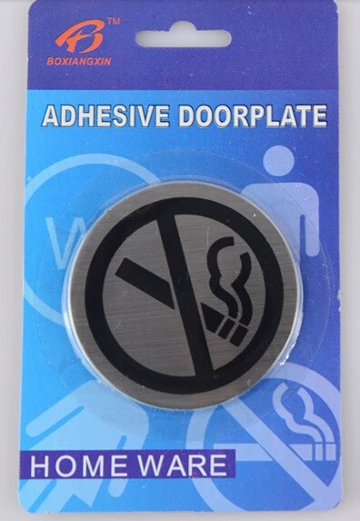 

[ Fly Eagle ] 10Pcs/lot Diameter 6.7cm,430 stainless steel guide non-smoking signs free shipping