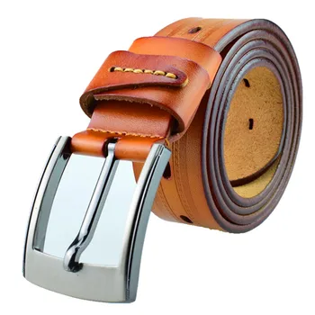 

2019 Luxury Belts for Men Fashion Personality Pin Buckle High Quality Genuine Leather Male Business Belts
