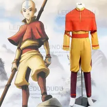 Customized Anime Avatar The Last Airbender Men Fancy Halloween Clothes Aang Uniform Cosplay Costume