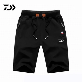 

daiwa pants men Summer pants Fishing Shorts Drawstring Sprots Pants Breathable Multi Pockets Outdoor fishing clothing men
